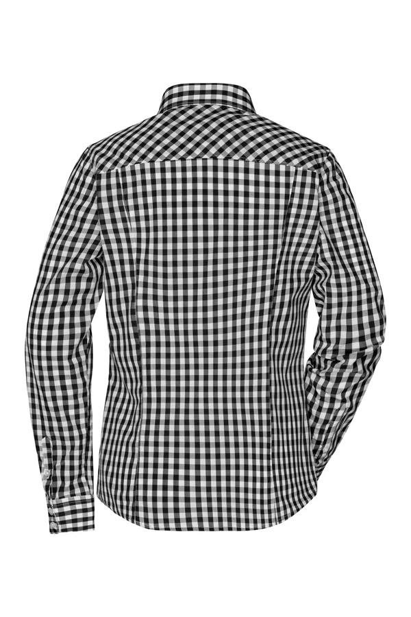 Ladies´ Checked Blouse Black / White