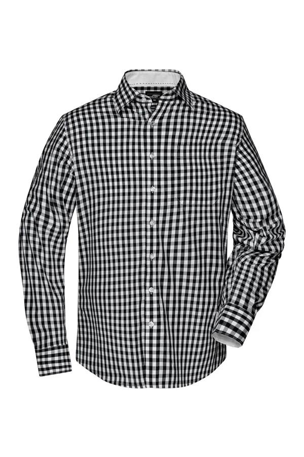 Men´s Checked Shirt Black / White