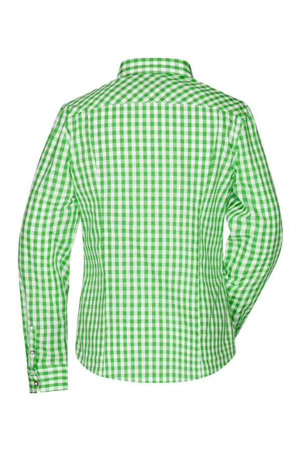 Ladies´ Traditional Shirt Green / White