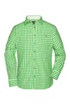 Men´s Traditional Shirt Green / White