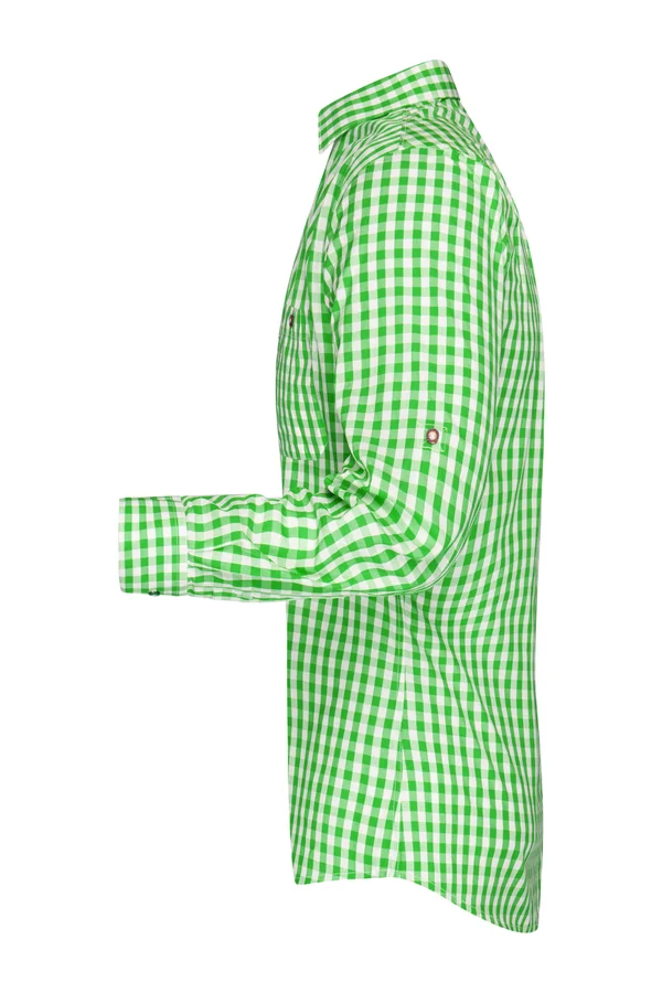 Men´s Traditional Shirt Green / White