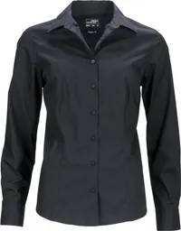 Popeline Business Bluse langarm