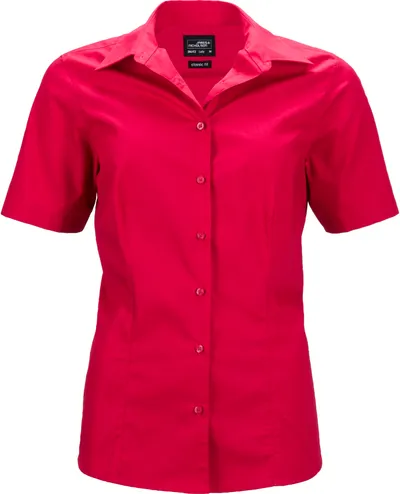 Popeline Business Bluse kurzarm