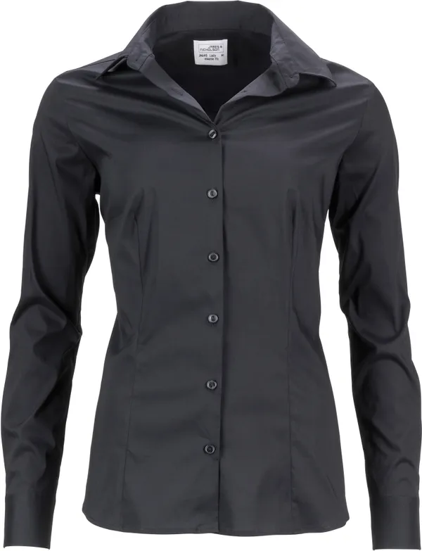 Popeline Slim Fit Bluse