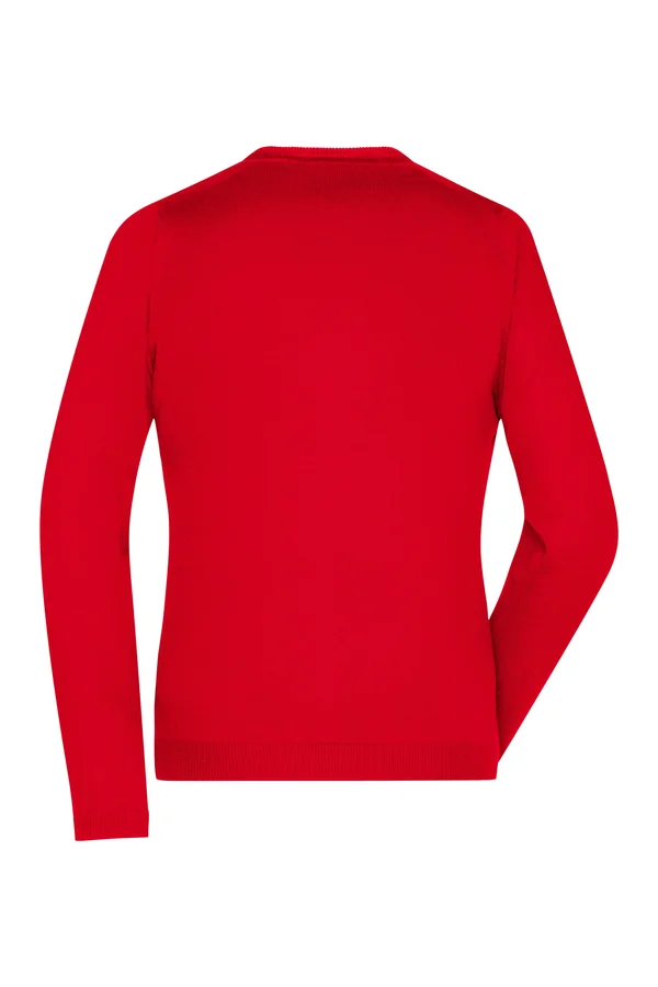 Damen V-Ausschnitt Cardigan Red