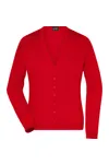 Damen V-Ausschnitt Cardigan Red