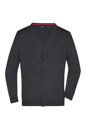 Men´s V-Neck Cardigan Black