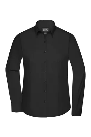 Ladies´ Shirt Longsleeve Poplin Black