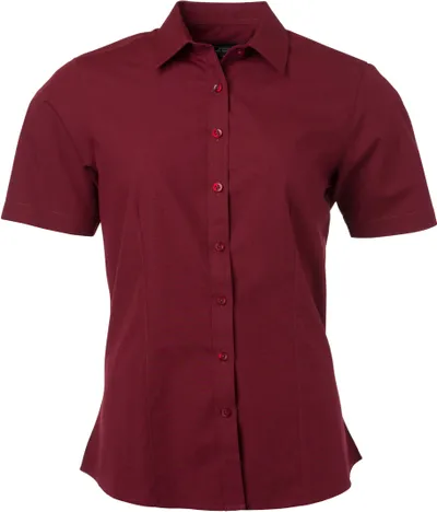 Popeline Bluse kurzarm