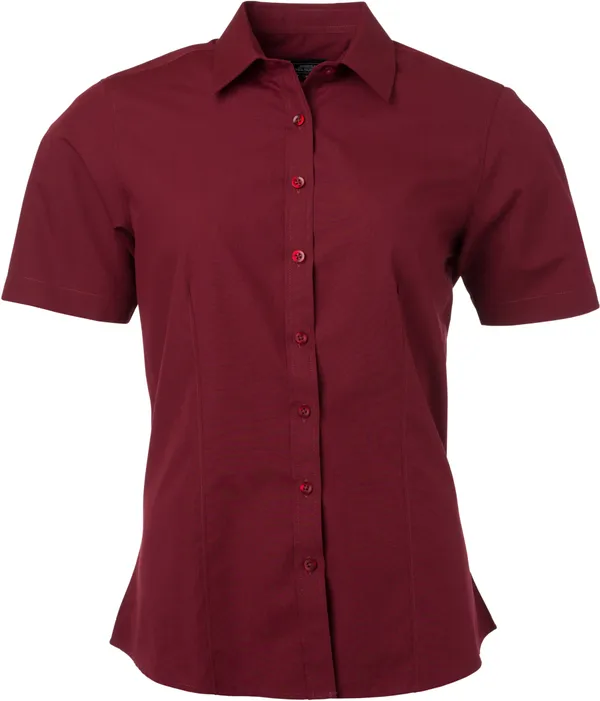 Popeline Bluse kurzarm