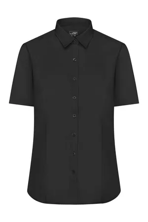 Ladies´ Shirt Shortsleeve Poplin Black
