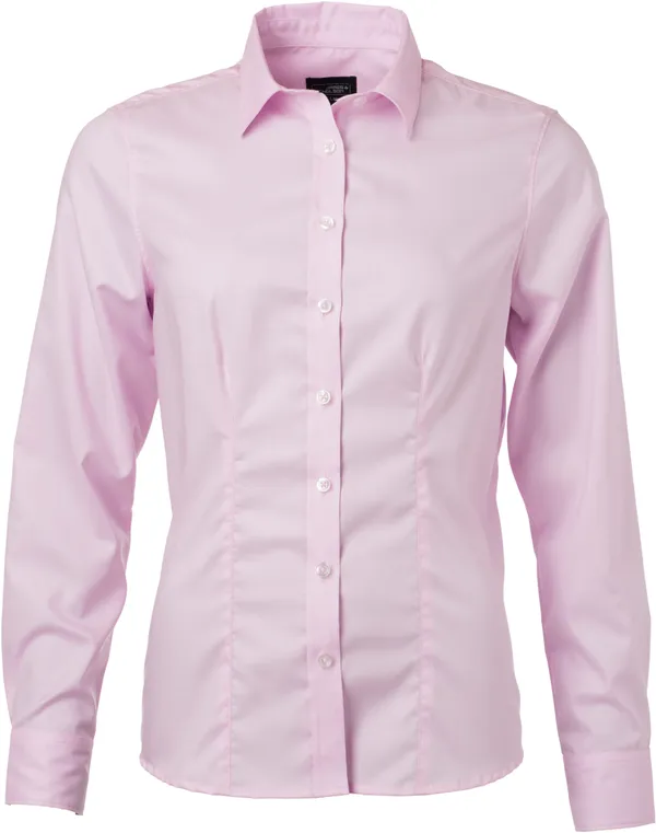 Micro-Twill Bluse langarm