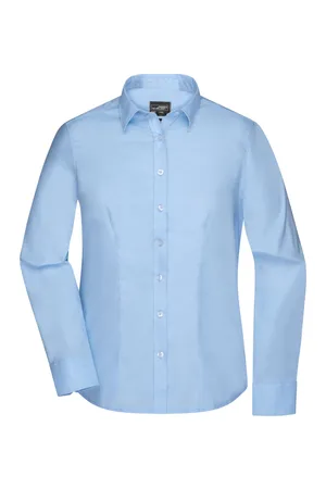 Ladies´ Shirt Longsleeve Micro-Twill Light Blue
