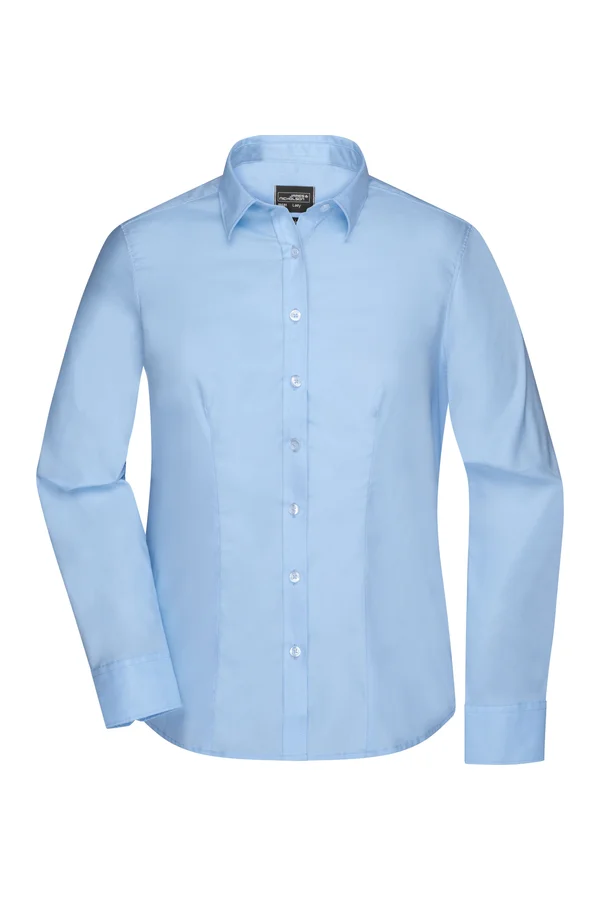 Ladies´ Shirt Longsleeve Micro-Twill Light Blue