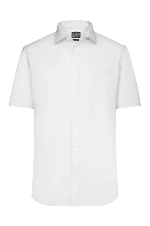 Men´s Shirt Shortsleeve Micro-Twill White