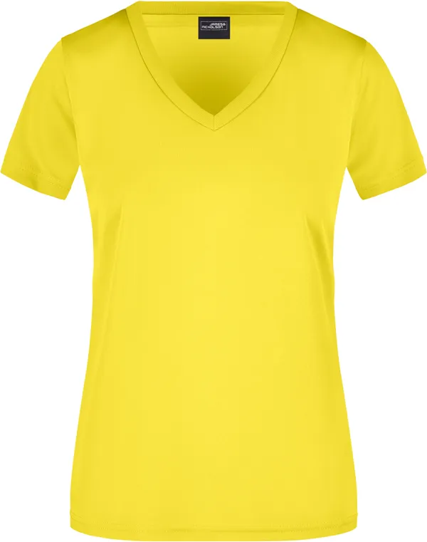 Damen V-Ausschnitt Sport T-Shirt