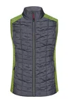 Ladies´ Knitted Hybrid Vest kiwi melange/anthracite melange