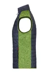 Ladies´ Knitted Hybrid Vest kiwi melange/anthracite melange