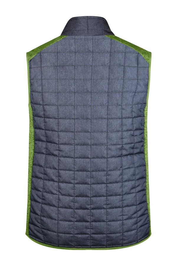 Men´s Knitted Hybrid Vest kiwi melange/anthracite melange