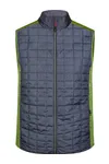 Men´s Knitted Hybrid Vest kiwi melange/anthracite melange