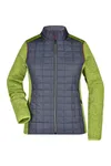 Ladies´ Knitted Hybrid Jacket kiwi melange/anthracite melange