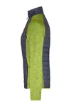 Ladies´ Knitted Hybrid Jacket kiwi melange/anthracite melange