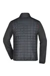 Men´s Knitted Hybrid Jacket grey melange/anthracite melange