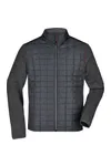 Men´s Knitted Hybrid Jacket grey melange/anthracite melange
