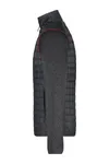 Men´s Knitted Hybrid Jacket grey melange/anthracite melange