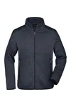 Men´s Knitted Fleece Jacket dark grey melange/silver