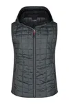 Ladies´ Knitted Hybrid Vest grey melange/anthracite melange