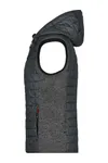 Ladies´ Knitted Hybrid Vest grey melange/anthracite melange