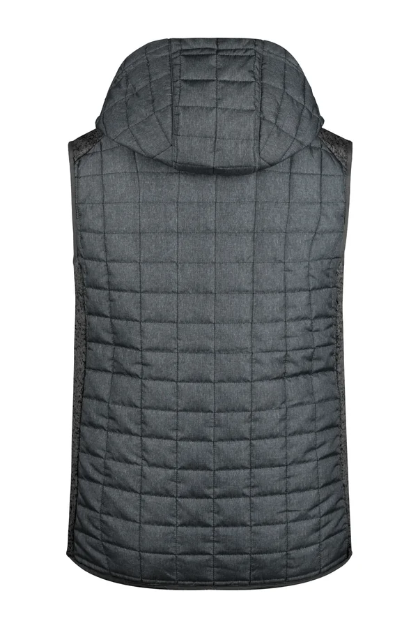 Men´s Knitted Hybrid Vest grey melange/anthracite melange