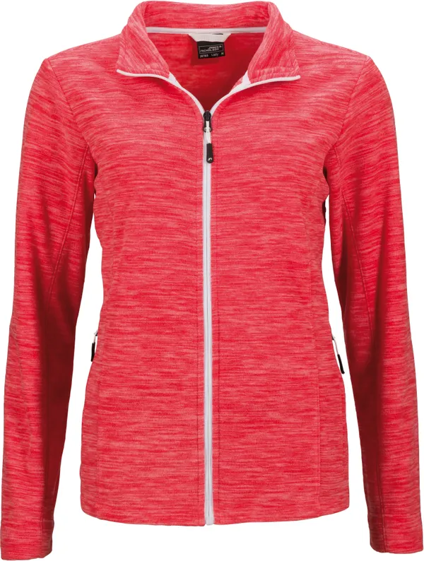 Damen Melange Fleece Jacke