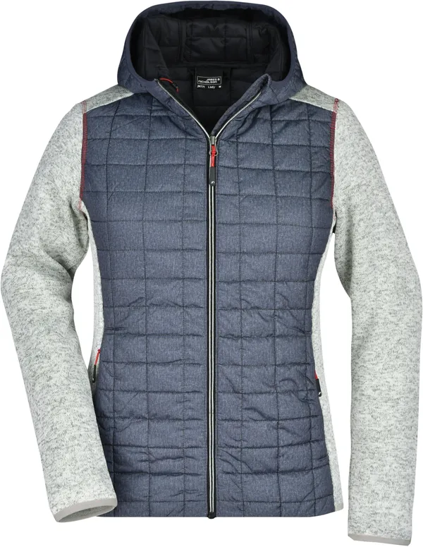 Damen Strick Hybrid Jacke