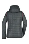 Ladies´ Knitted Hybrid Jacket grey melange/anthracite melange