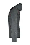 Ladies´ Knitted Hybrid Jacket grey melange/anthracite melange