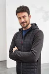 Men´s Knitted Hybrid Jacket grey melange/anthracite melange