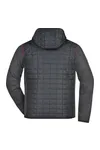 Men´s Knitted Hybrid Jacket grey melange/anthracite melange