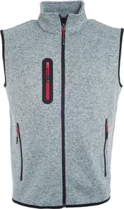 Herren Strickfleece Weste mit Stehkragen
