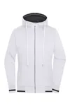Damen Kapuzen Club Sweatjacke White / Navy