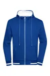 Herren Kapuzen Club Sweatjacke ROYAL / WHITE