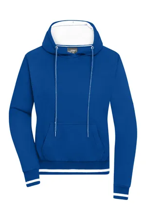 Damen Club Kapuzen Sweater ROYAL / WHITE