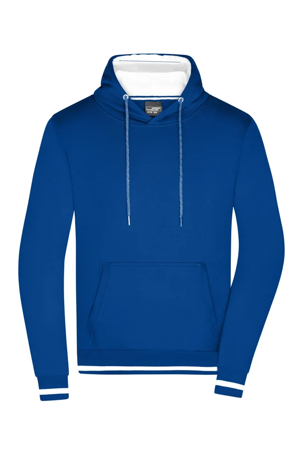 Herren Club Kapuzen Sweater ROYAL / WHITE