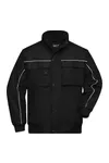 Workwear Jacke mit abnehmbaren Ärmeln Black / Black