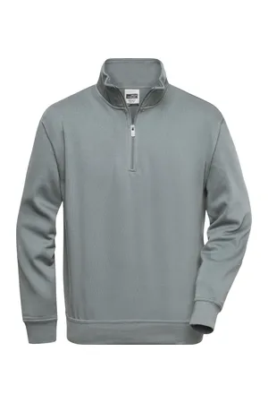 Workwear Half Zip Sweat Dark Grey