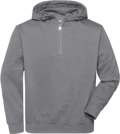 Bio Workwear Halfzip Kapuzen Sweater