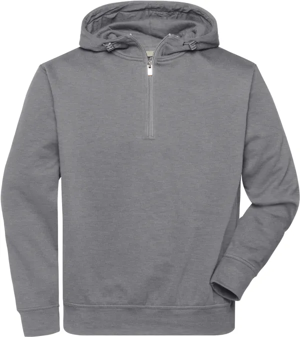 Bio Workwear Halfzip Kapuzen Sweater