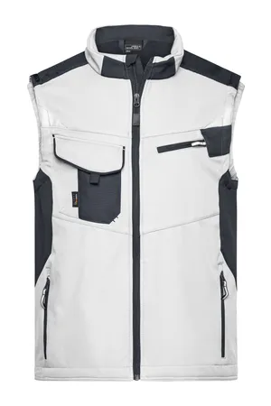 Workwear Softshell Vest -STRONG- white/carbon