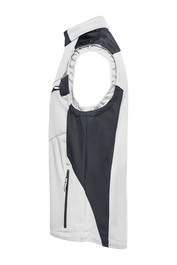 Workwear Softshell Vest -STRONG- white/carbon